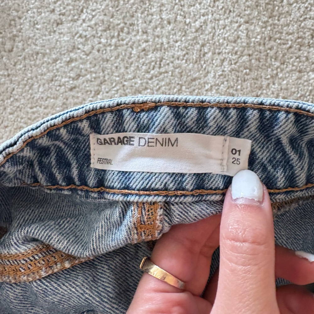 Garage Denim Blue Festival Shorts - Picture 3 of 3